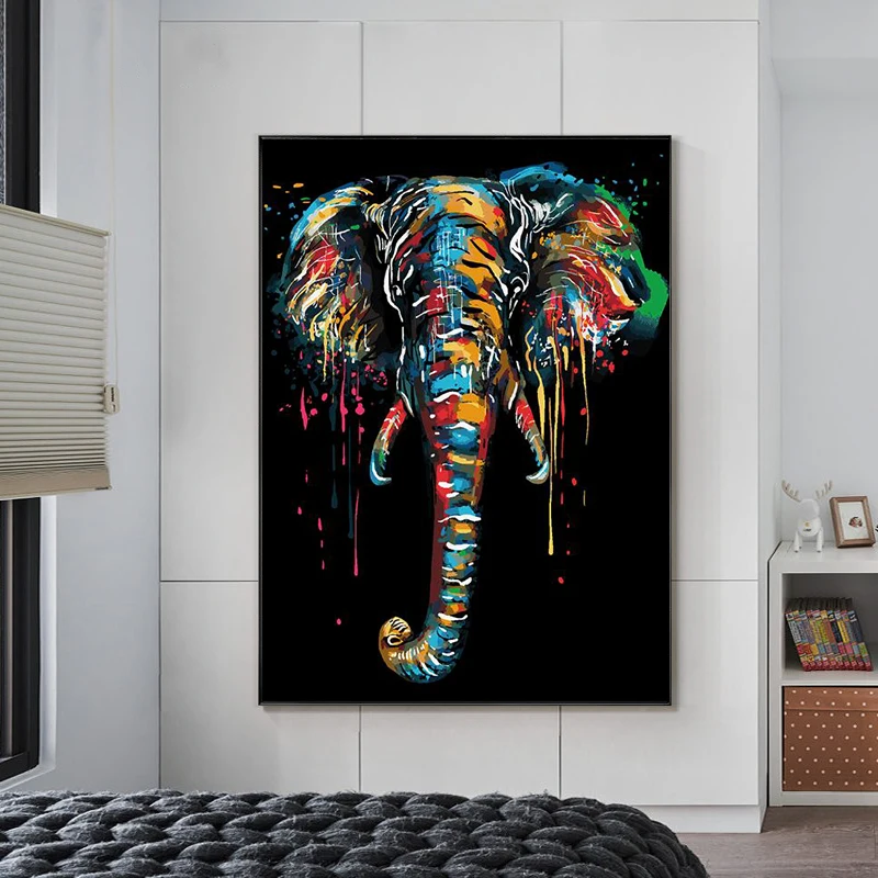 Abstract Colorful Elephant Canvas Paintings on The Wall Art Posters and Prints Art Animals Canvas Pictures for Kids Room Cuadros
Abstract Colorful Elephant Canvas Paintings on The Wall Art Posters and Prints Art Animals Canvas Pictures for Kids Room Cuadros