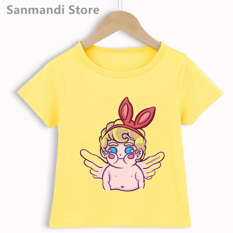 2021 Yellow Pink White Kids Clothes Cute Angel Print Tshirt Girls/Boys Harajuku Kawaii Children Clothing Summer Tops Tee Shirt
2021 Yellow Pink White Kids Clothes Cute Angel Print Tshirt Girls/Boys Harajuku Kawaii Children Clothing Summer Tops Tee Shirt