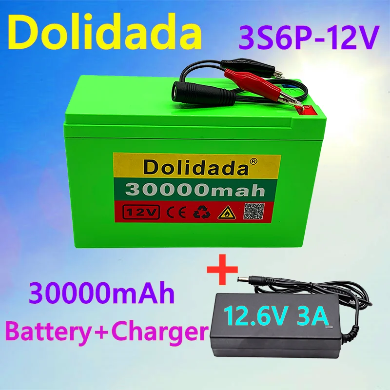 12V 30Ah 3S6P 18650 lithium battery pack + 12.6V 3A charger, built-in 30Ah high current BMS, used for sprayer, 12V power supply
12V 30Ah 3S6P 18650 lithium battery pack + 12.6V 3A charger, built-in 30Ah high current BMS, used for sprayer, 12V power supply