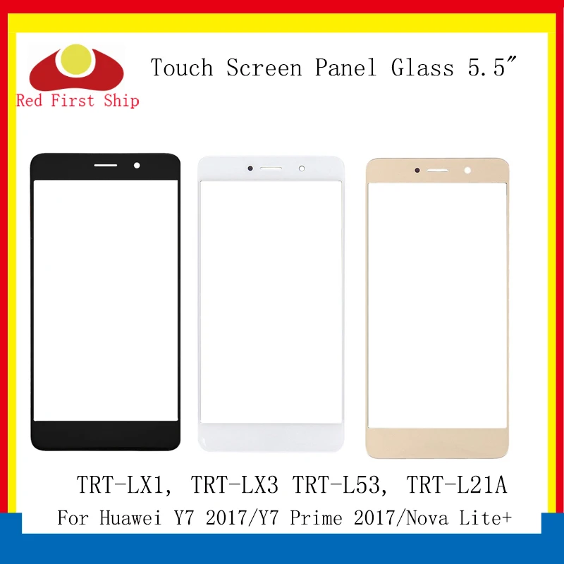 10 шт/лот сенсорный экран для Huawei Y7 Prime 2017 Сенсорная панель передняя внешняя