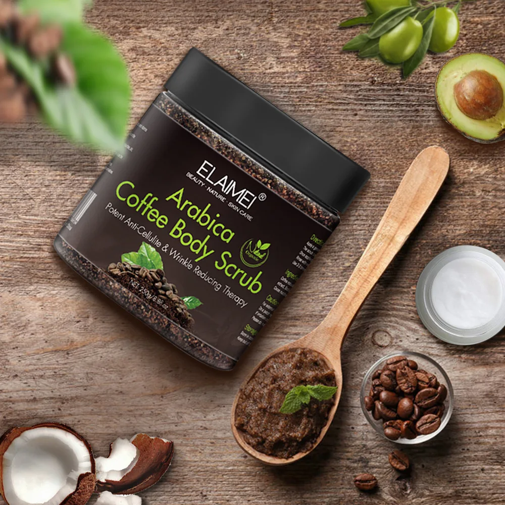 Кофейный скраб для тела Arabica 250 г натуральное кокосовое масло отшелушивающий