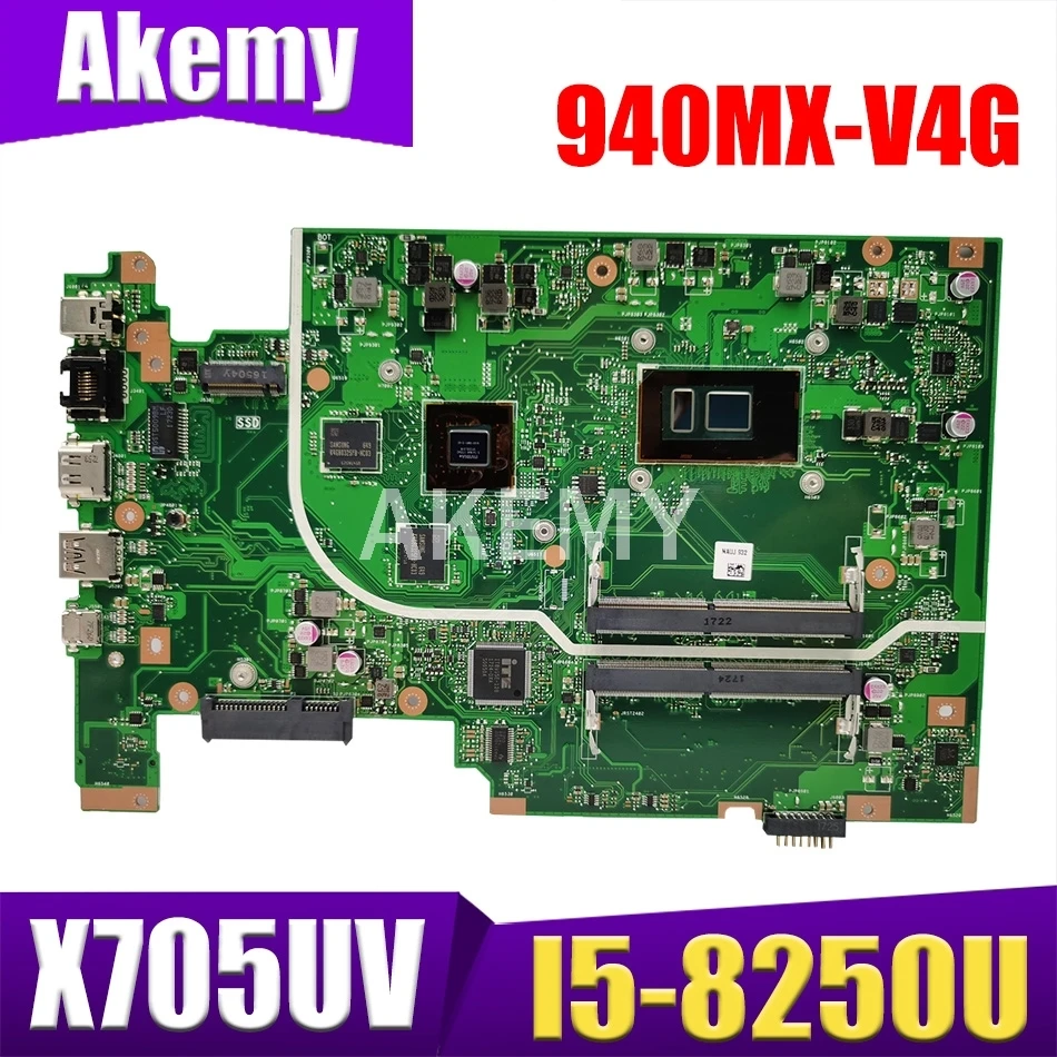 Материнская плата Akemy X705UV для ASUS X705UDR X705UQ X705UV X705UB X705UD X705U X705UVR Материнская плата ноутбука i5-8250U CPU 940MX GPU
Материнская плата Akemy X705UV для ASUS X705UDR X705UQ X705UV X705UB X705UD X705U X705UVR Материнская плата ноутбука i5-8250U CPU 940MX GPU