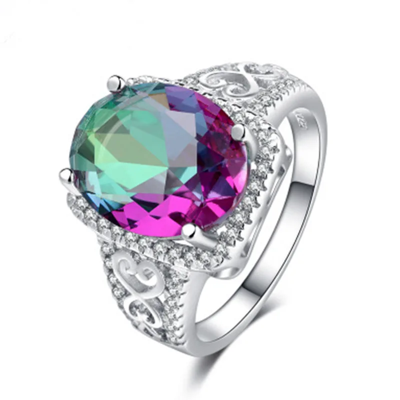 Colorful Stone Round Zircon Wedding Ring for Women Micro-inlaid Simulation Rainbow Gem Ring Jewelry
Colorful Stone Round Zircon Wedding Ring for Women Micro-inlaid Simulation Rainbow Gem Ring Jewelry