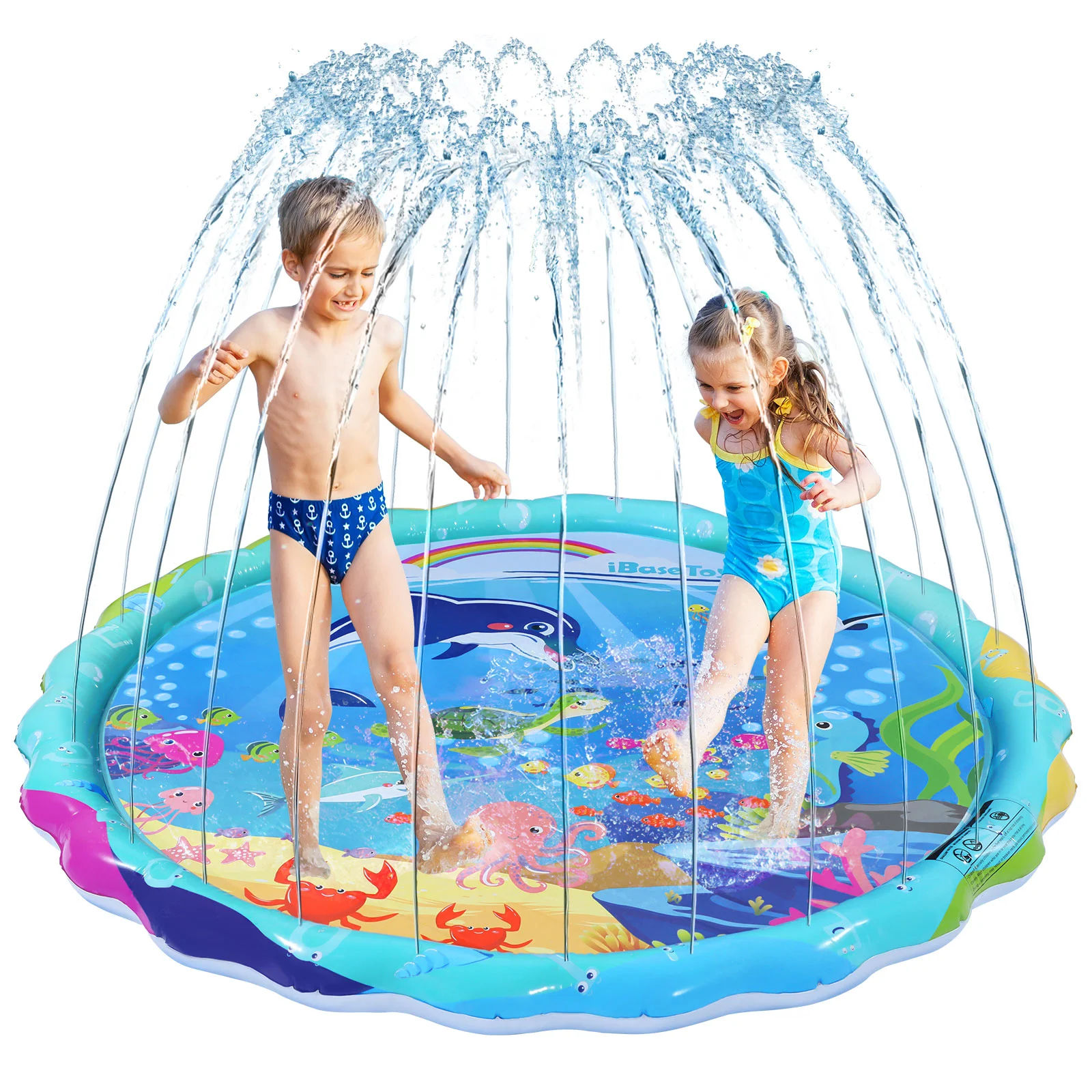IBASETOY PVC Play Mat Water Playing Sprinkler Water Spray Pad for Outdoor Pool Garden Park
IBASETOY PVC Play Mat Water Playing Sprinkler Water Spray Pad for Outdoor Pool Garden Park