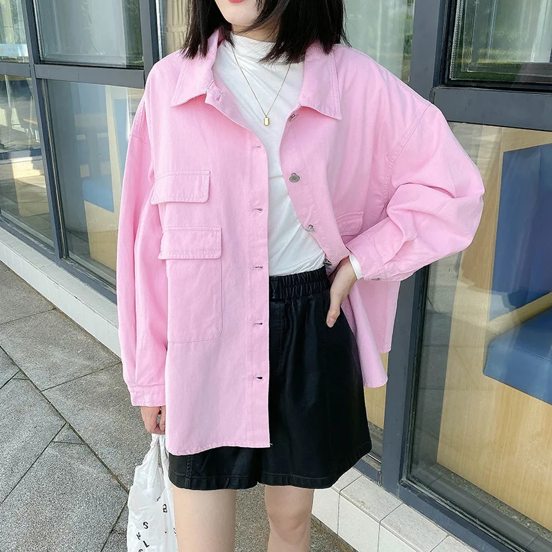 2021Autumn Jacket Women Long Sleeve Turn Down Collar Button Up Loose Street Style Female Coat Oversized Cardigan Vintage Clothes
2021Autumn Jacket Women Long Sleeve Turn Down Collar Button Up Loose Street Style Female Coat Oversized Cardigan Vintage Clothes