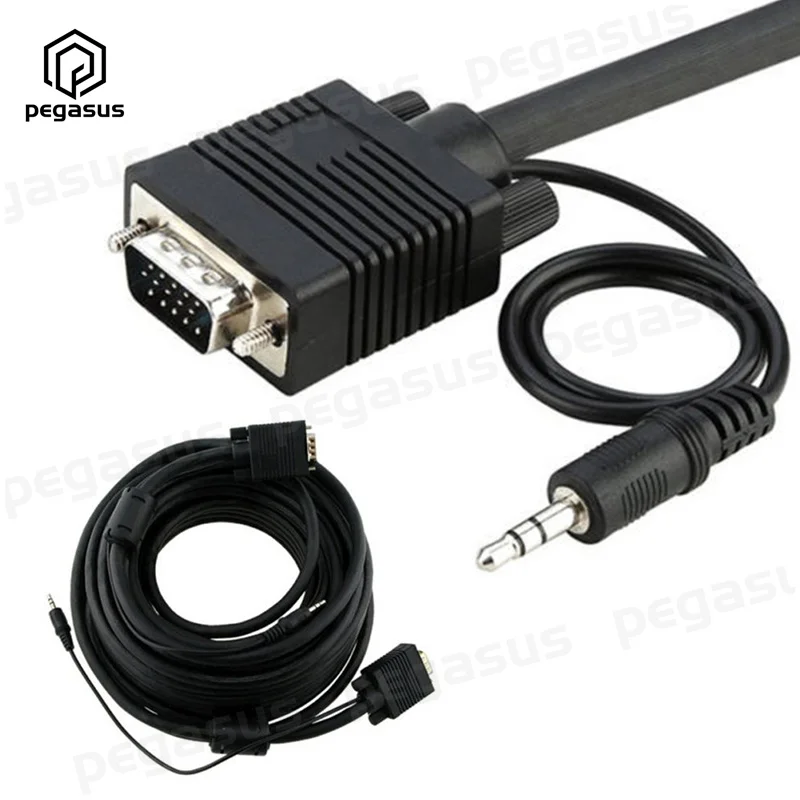 1 Meter Dual SVGA VGA 15 Pin Male to DC 2*3.5mm Stereo Male Audio Cable For PC TV
1 Meter Dual SVGA VGA 15 Pin Male to DC 2*3.5mm Stereo Male Audio Cable For PC TV