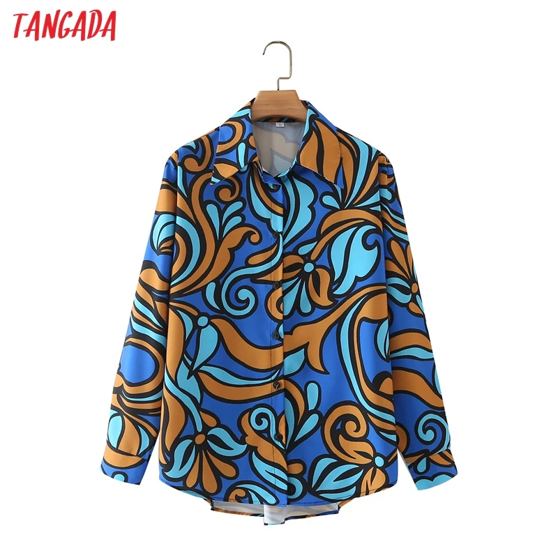 Tangada Women Vintage Flowers Print Long Shirt Long Sleeve 2021 Chic Female Casual Loose Shirt AN22
Tangada Women Vintage Flowers Print Long Shirt Long Sleeve 2021 Chic Female Casual Loose Shirt AN22
