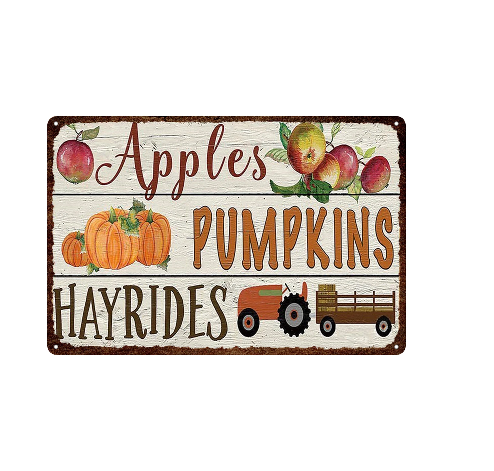 Metal Signs Tin Signs Farm Poster Fresh Eggs Apples Pumpkins Hayrides Decor for Market Wall Decoration
Metal Signs Tin Signs Farm Poster Fresh Eggs Apples Pumpkins Hayrides Decor for Market Wall Decoration