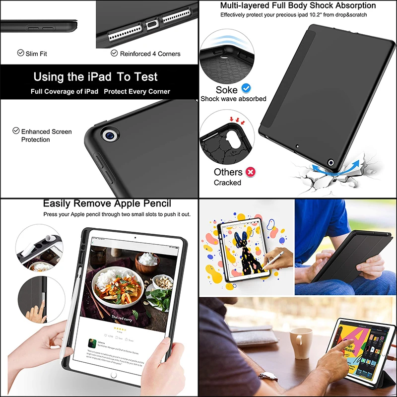 Case for 2019 iPad 10.2 7th iPad Pro 11 2020/2018 Smart Cover with Pencil Holder Case for iPad Pro 11 2020 Auto Sleep/wake
Case for 2019 iPad 10.2 7th iPad Pro 11 2020/2018 Smart Cover with Pencil Holder Case for iPad Pro 11 2020 Auto Sleep/wake