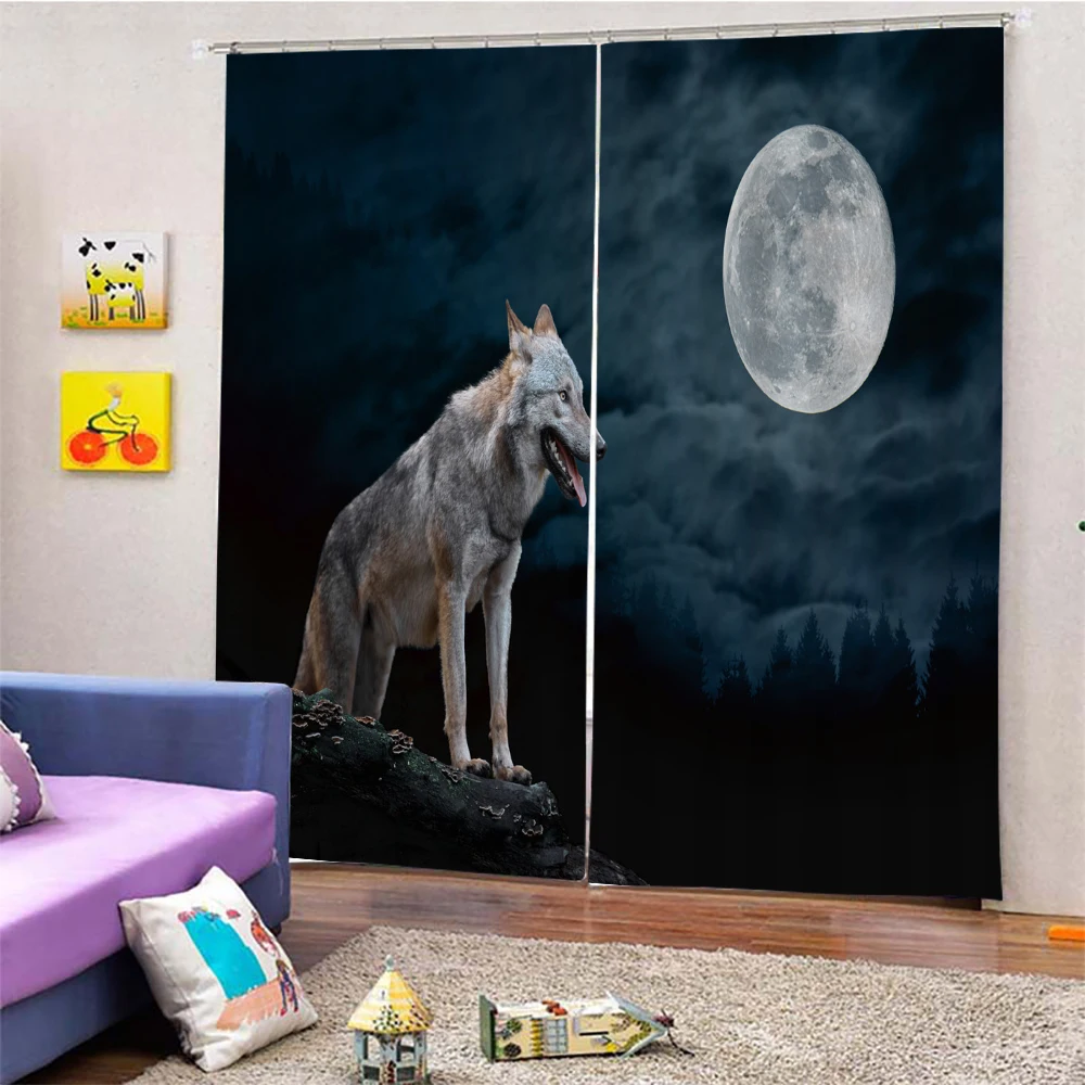 3D Wolf Pattern Blackout Curtain Kit Suitable for Home Curtains In The Living Room and Bedroom of Young People
3D Wolf Pattern Blackout Curtain Kit Suitable for Home Curtains In The Living Room and Bedroom of Young People