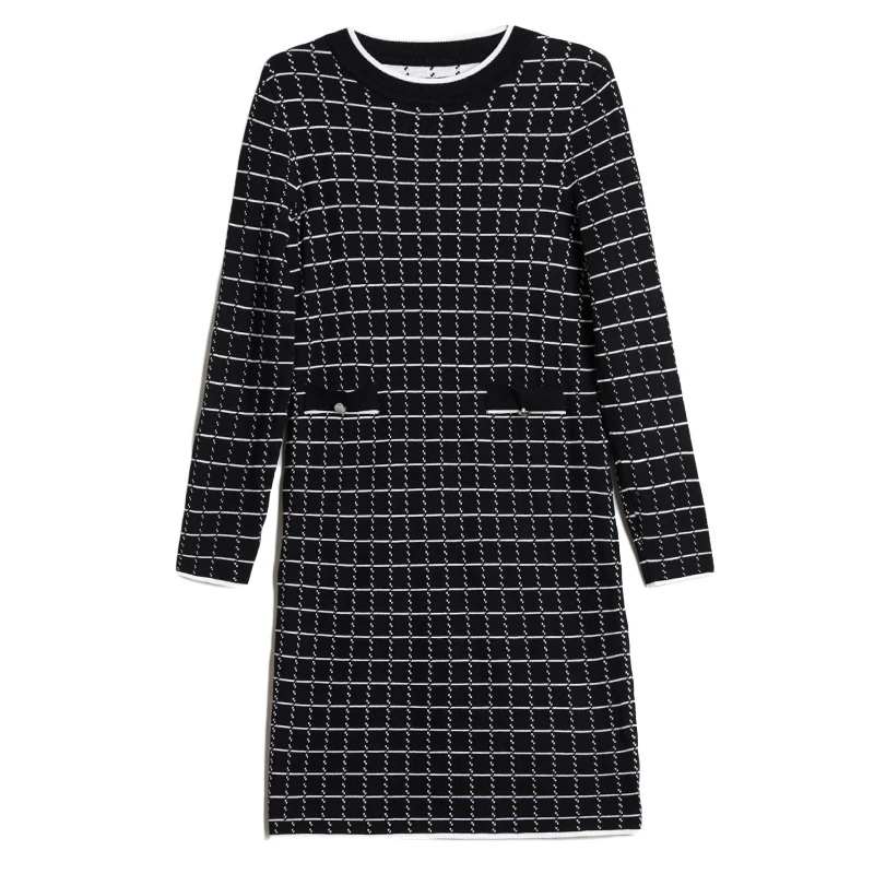 LUKAXSIKAX 2020 New Autumn Winter Women Base Dress High Quality Fashion Plaids Slim Knitted Sweater Dress Elegant Dress
LUKAXSIKAX 2020 New Autumn Winter Women Base Dress High Quality Fashion Plaids Slim Knitted Sweater Dress Elegant Dress