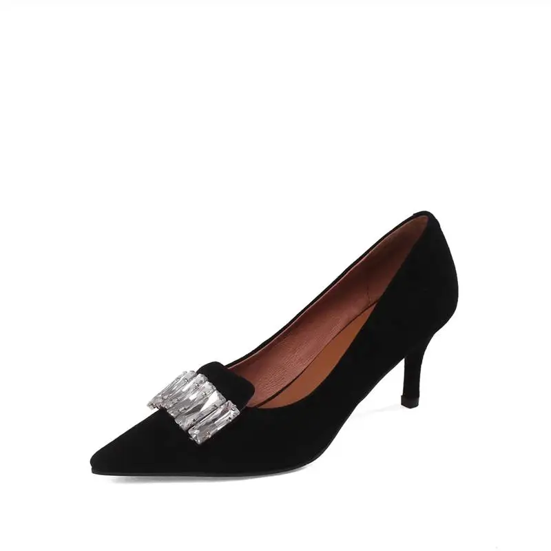 Krazing Pot sheep suede brand shoes diamond thin high heels pointed toe crystal bling office lady women summer shallow pumps L33
Krazing Pot sheep suede brand shoes diamond thin high heels pointed toe crystal bling office lady women summer shallow pumps L33