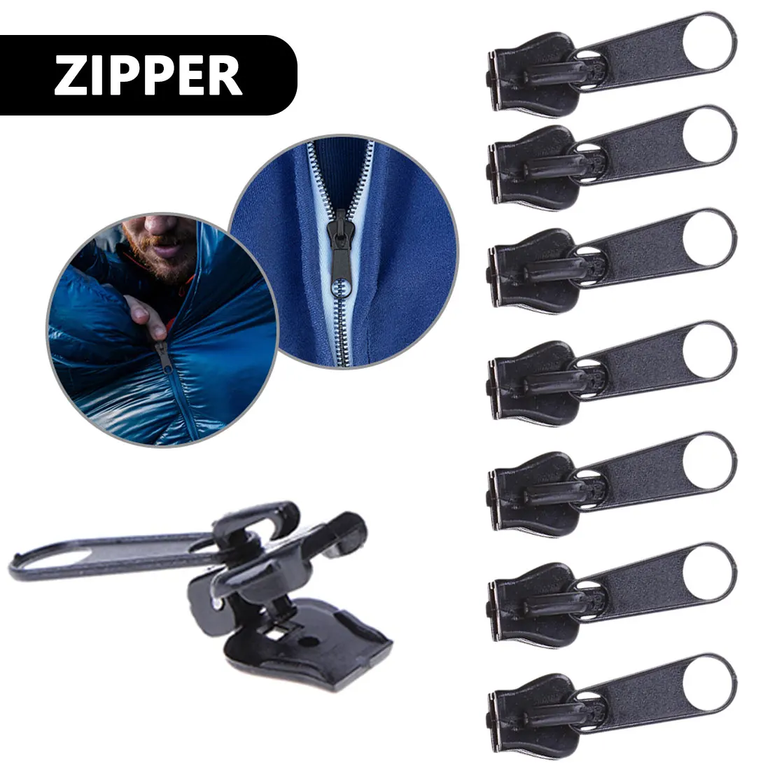 Zipper Repair Kit Sewing Jacket Zipper Slider Install Plier Metal Lock Zipper Pull Replacement Head Garment Accessories 12PCS
Zipper Repair Kit Sewing Jacket Zipper Slider Install Plier Metal Lock Zipper Pull Replacement Head Garment Accessories 12PCS