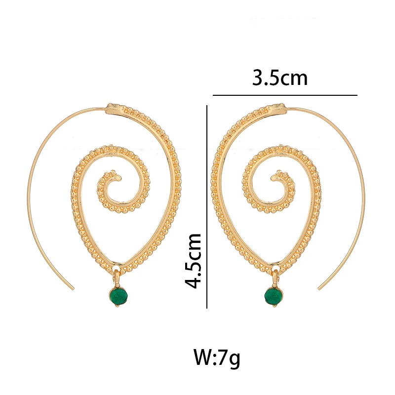 Fashion Green Crystal Exaggerated Swirl Earring for Women Steampunk Vintage Gold Color Drop Earrings Party Vintage JewelryZ3E636
Fashion Green Crystal Exaggerated Swirl Earring for Women Steampunk Vintage Gold Color Drop Earrings Party Vintage JewelryZ3E636