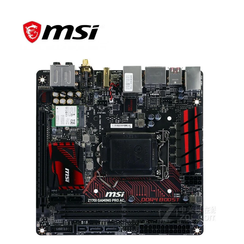 Материнская плата для MSI Z170I GAMING PRO AC MINI ITX материнская LGA 1151 DDR4 ПК Intel Z170 Z170M USB3.0 PCI E X16