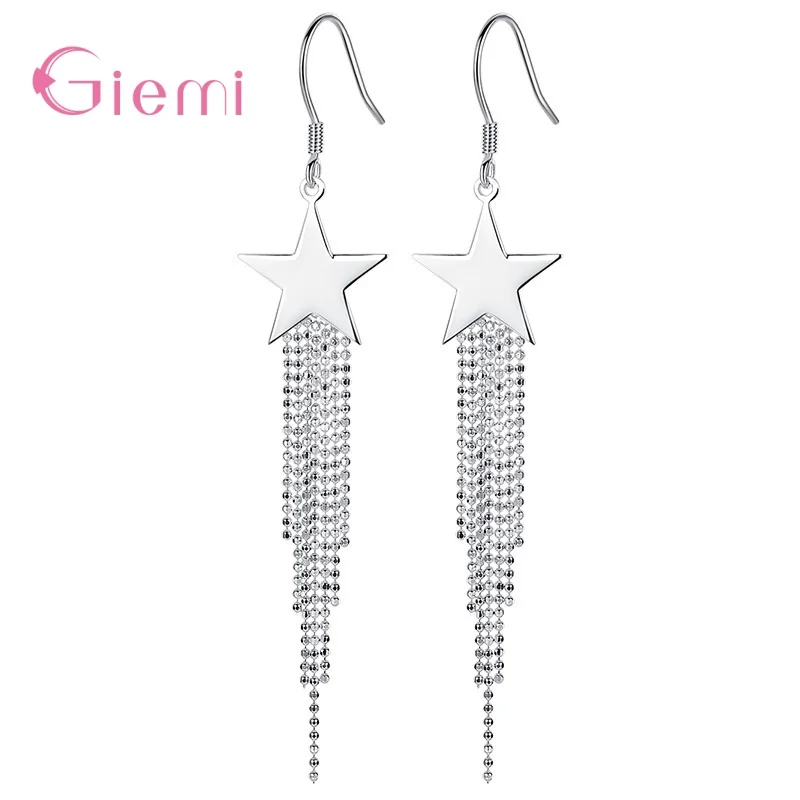 Long Tassel Star Drop Earrings 925 Sterling Silver Fashion Women Jewelry Dangle Earrings for Girls Party Gift Wholesale
Long Tassel Star Drop Earrings 925 Sterling Silver Fashion Women Jewelry Dangle Earrings for Girls Party Gift Wholesale