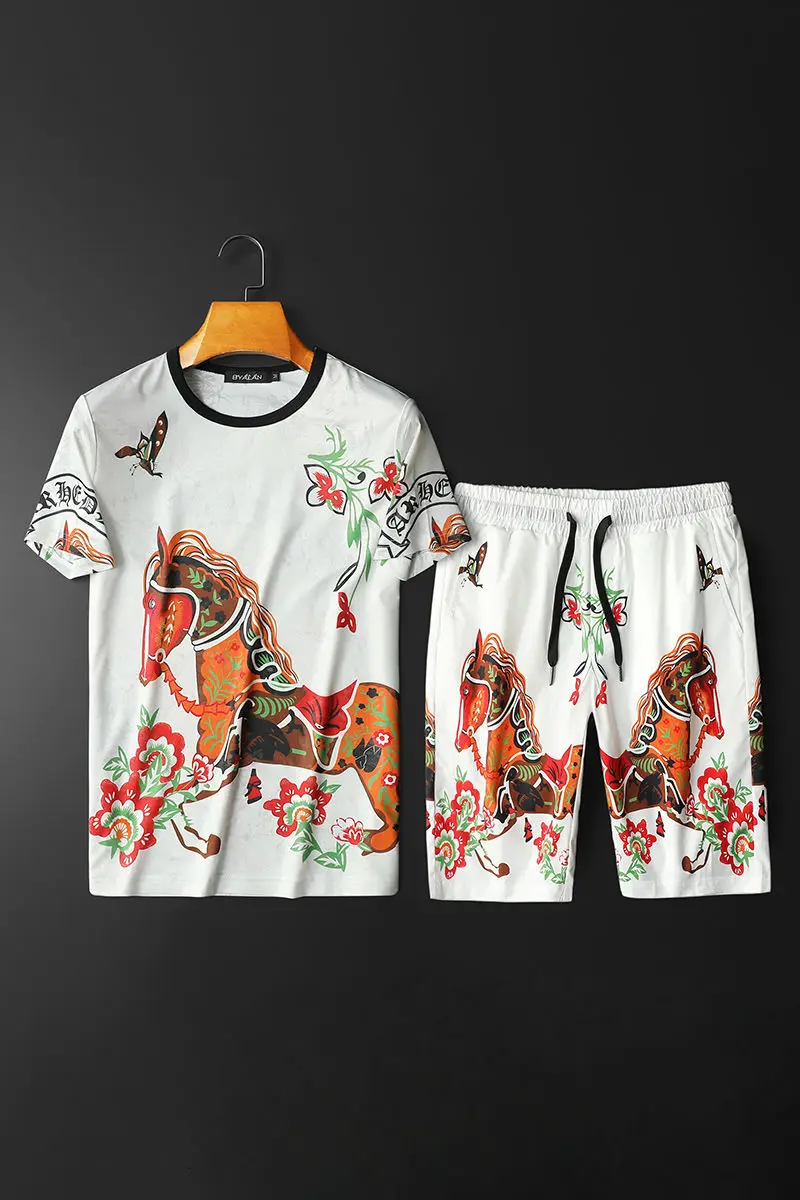 2020 Summer 2 Piece Set Tracksuit Men Tshirts Shorts Sweat Suits Male Casual Streetwear O-Neck T-shirt Suit Ropa Deportiva Mujer
2020 Summer 2 Piece Set Tracksuit Men Tshirts Shorts Sweat Suits Male Casual Streetwear O-Neck T-shirt Suit Ropa Deportiva Mujer