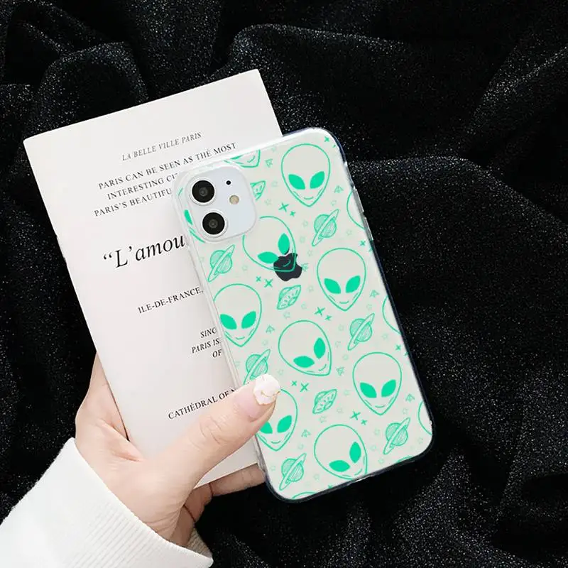 Fashion E.T. Alien Phone Case Transparent for iPhone 6 7 8 11 12 s mini pro X XS XR MAX Plus cover funda shell
Fashion E.T. Alien Phone Case Transparent for iPhone 6 7 8 11 12 s mini pro X XS XR MAX Plus cover funda shell