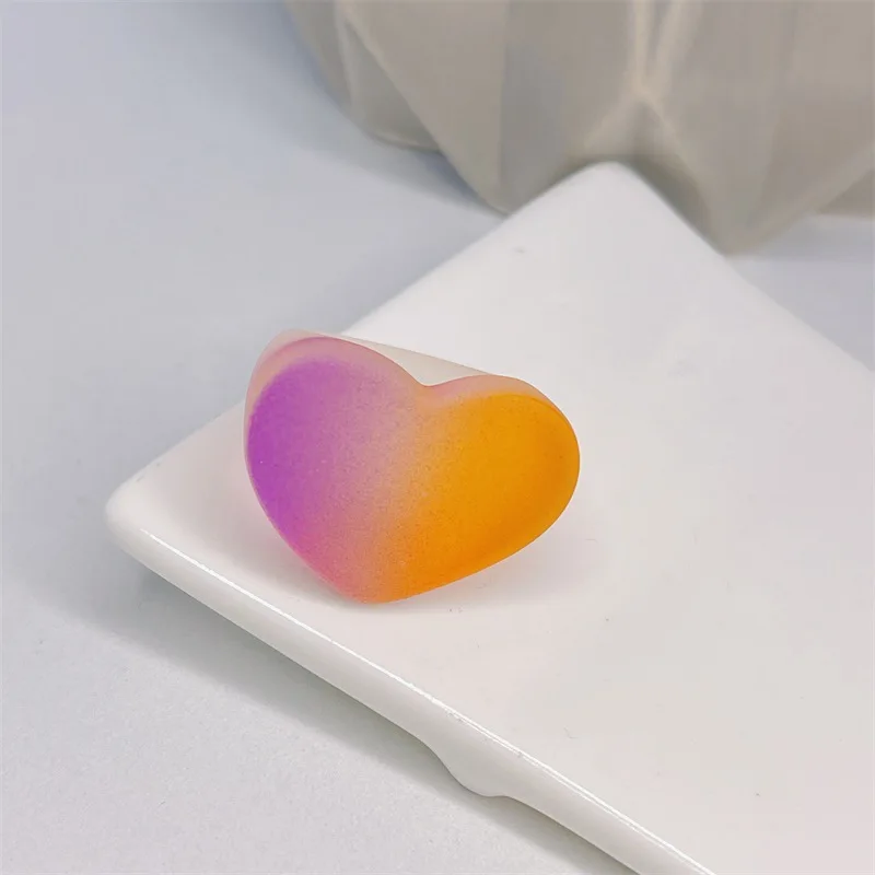 2021 New Sweet Candy Color Gradient Transparent Acrylic Resin Love Heart Square Circle Ring for Women Girl Party Travel Jewelry
2021 New Sweet Candy Color Gradient Transparent Acrylic Resin Love Heart Square Circle Ring for Women Girl Party Travel Jewelry