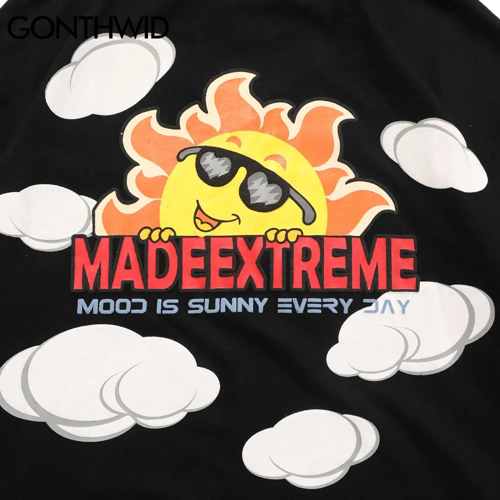 GONTHWID Oversized Tee Shirts Hip Hop Funny Cartoon Sun Cloud Print Long Sleeve Tshirts Streetwear Harajuku Casual Cotton Tops
GONTHWID Oversized Tee Shirts Hip Hop Funny Cartoon Sun Cloud Print Long Sleeve Tshirts Streetwear Harajuku Casual Cotton Tops
