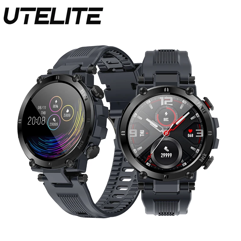 

UTELITE NEW D13 Sport Smart Watch 1.3 inch Round Screen IP68 Waterproof Watches Heart Rate Blood Pressure Monitoring Fitnes