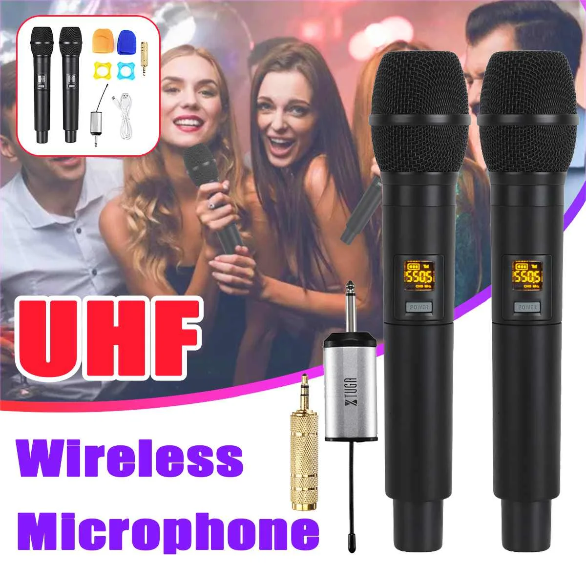 Беспроводной микрофон 2 Каналы UHF профессиональный ручной микрофон беспроводные Запись караоке для вечерние караоке церковь показать сове...
Беспроводной микрофон 2 Каналы UHF профессиональный ручной микрофон беспроводные Запись караоке для вечерние караоке церковь показать сове...