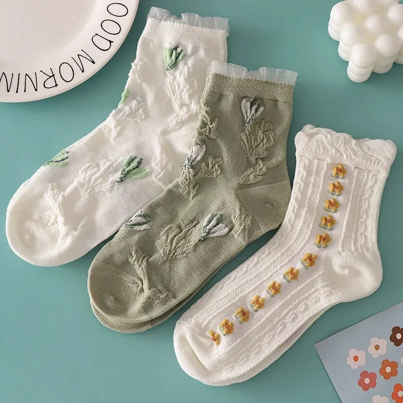 3Pairs 2021 New Spring New Fashion Summer Socks Flowers Ladies Soft Cute Long Socks Japanese Fresh And Sweet Cartoon
3Pairs 2021 New Spring New Fashion Summer Socks Flowers Ladies Soft Cute Long Socks Japanese Fresh And Sweet Cartoon