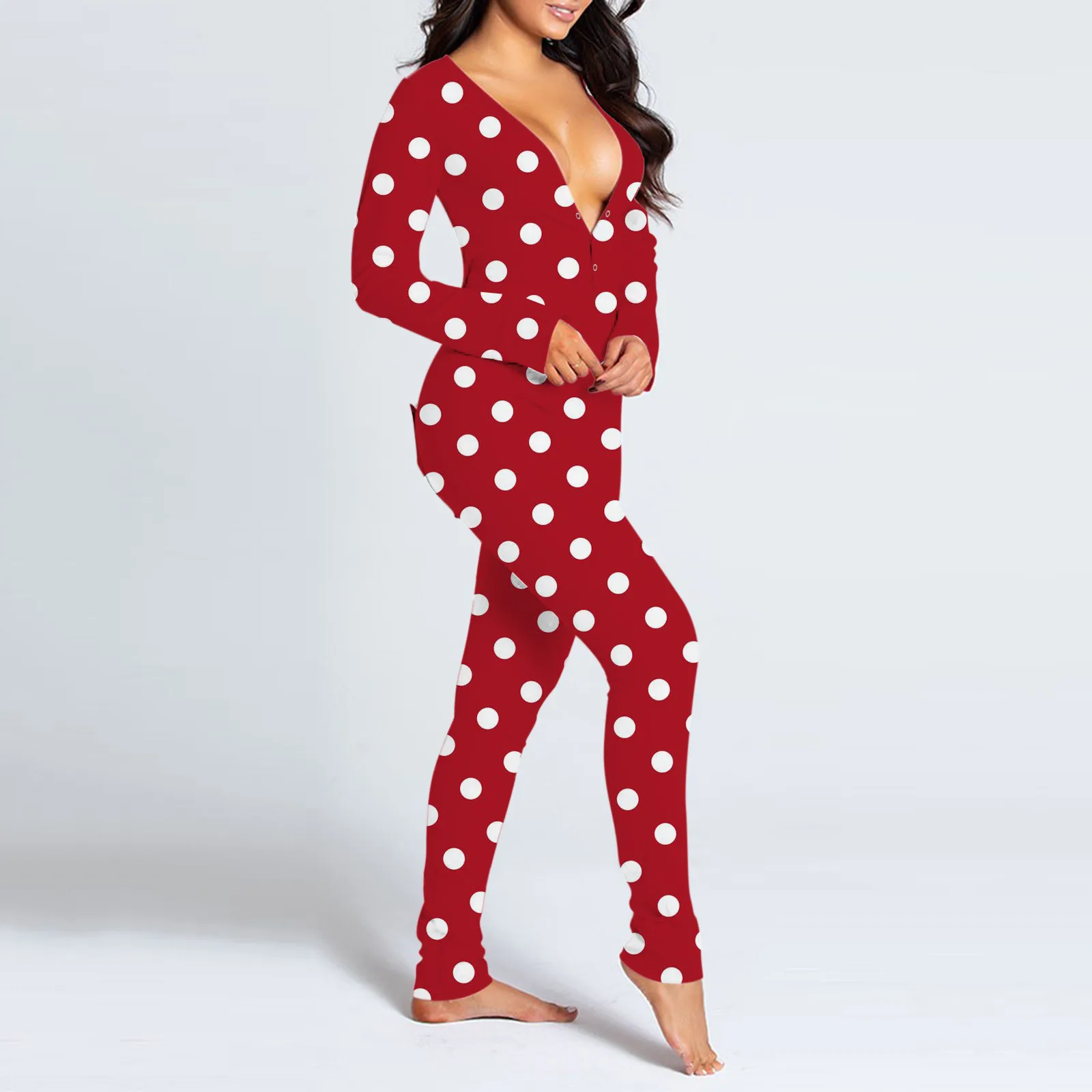 2022 pajamas Onesies Women's Button-down Print Functional Buttoned Flap Adults V-neck Jumpsuit Pyjama Femme Sleepwear
2022 pajamas Onesies Women's Button-down Print Functional Buttoned Flap Adults V-neck Jumpsuit Pyjama Femme Sleepwear