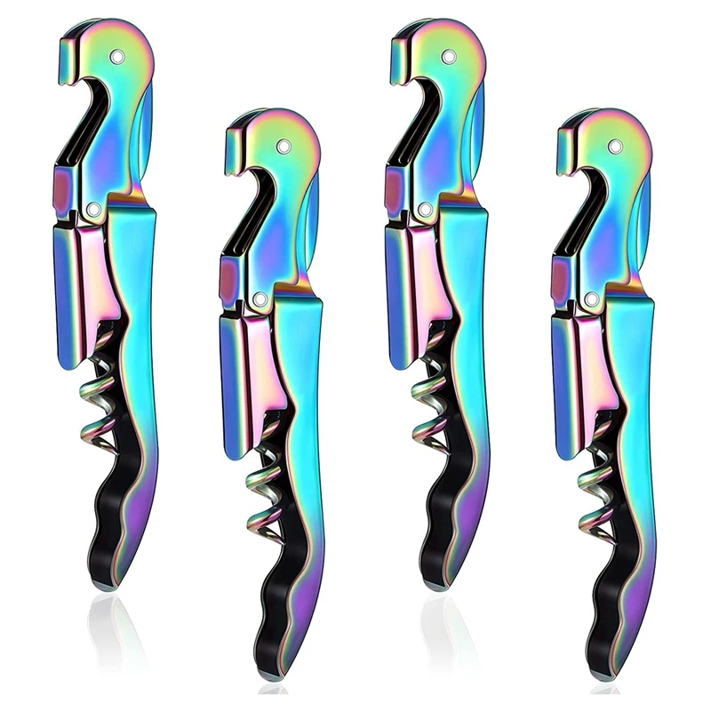 4-Piece Waiter Corkscrew Corkscrew Double Hinge Corkscrew Wine Corkscrew and Foil Cutter
4-Piece Waiter Corkscrew Corkscrew Double Hinge Corkscrew Wine Corkscrew and Foil Cutter