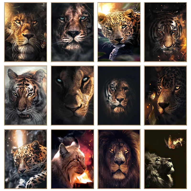 Animals Art Canvas Paintings On the Wall Art Posters And Prints Lion Tiger Leopard Animals Art Canvas Pictures Home Decoration
Animals Art Canvas Paintings On the Wall Art Posters And Prints Lion Tiger Leopard Animals Art Canvas Pictures Home Decoration