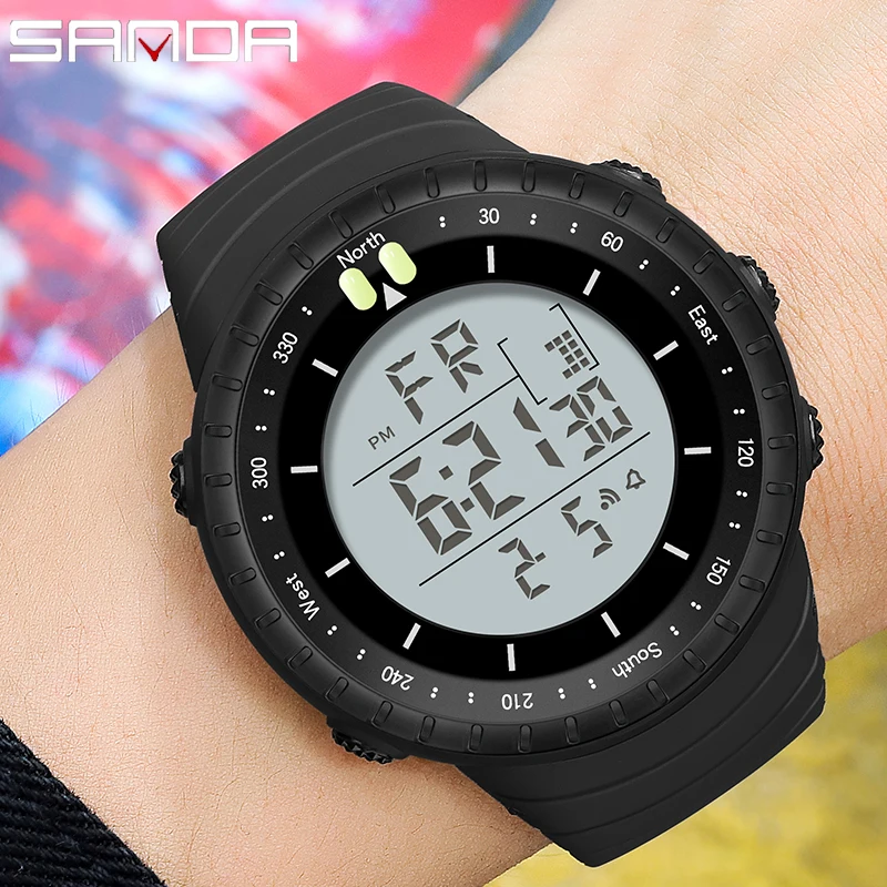 SANDA Luxury Large Dial Outdoor Leisure Sports Electronic Watch LED Luminous Waterproof Men Watch Silicone Strap Reloj de hombre
SANDA Luxury Large Dial Outdoor Leisure Sports Electronic Watch LED Luminous Waterproof Men Watch Silicone Strap Reloj de hombre