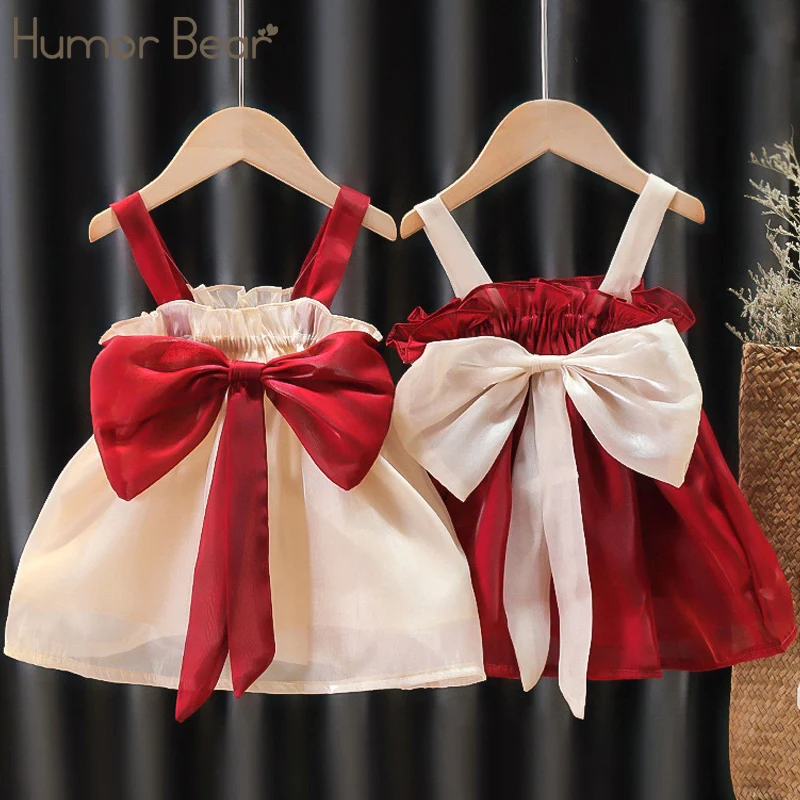 Humor Bear Toddler Big Bow-Knot Baby Girls Sleeveless Princess Dresses Summer Kids Sling Dress Newborn Party Children Clothing
Humor Bear Toddler Big Bow-Knot Baby Girls Sleeveless Princess Dresses Summer Kids Sling Dress Newborn Party Children Clothing