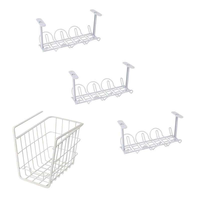 1 Pcs Under Shelf Basket Wire Hanging Shelves Storage Rack & 3 Pcs Under Desk Cable Management Tray- 12.6 X 6.7 Inches
1 Pcs Under Shelf Basket Wire Hanging Shelves Storage Rack & 3 Pcs Under Desk Cable Management Tray- 12.6 X 6.7 Inches