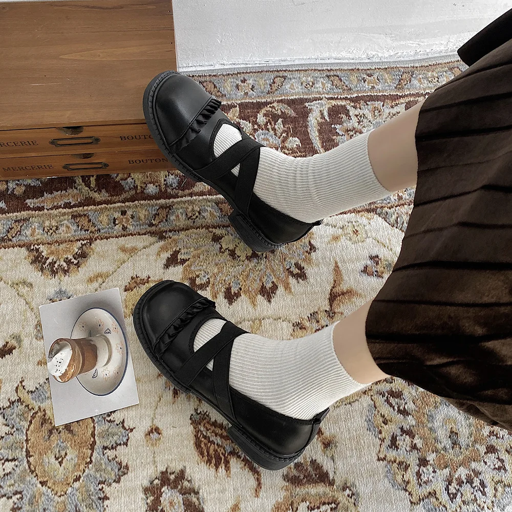 Women Retro Round Toe Leather Shoes Fashion Party Flat Leather Shoes Ladies Elegant Kawaii Loafers JK Lolita Mary Jane Shoes
Women Retro Round Toe Leather Shoes Fashion Party Flat Leather Shoes Ladies Elegant Kawaii Loafers JK Lolita Mary Jane Shoes