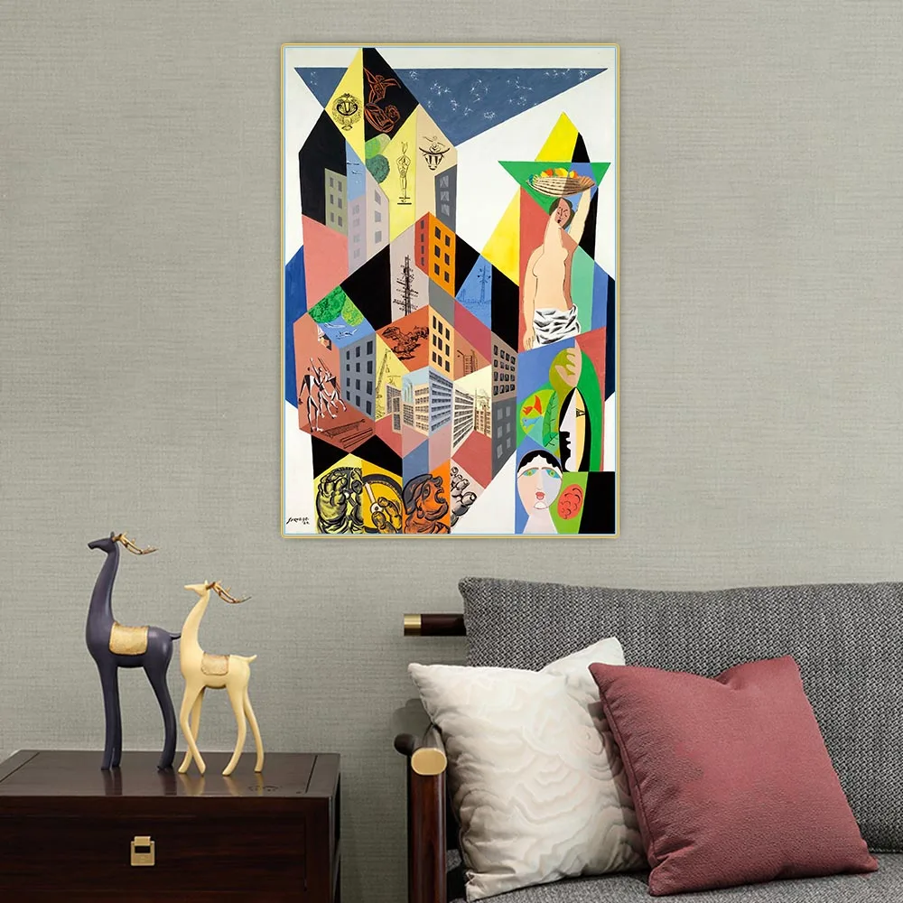 Leopold Survage "Garden city" Cubism Canvas Oil Painting Aesthetics Artwork Picture Backdrop Decor Home Living Room Decoration
Leopold Survage "Garden city" Cubism Canvas Oil Painting Aesthetics Artwork Picture Backdrop Decor Home Living Room Decoration