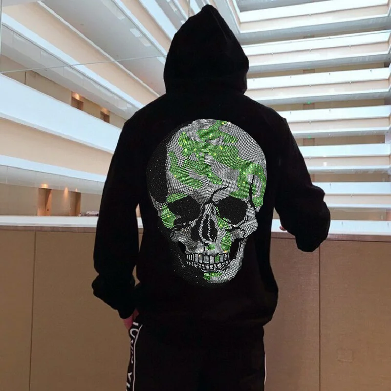 2021 Fashion Slim Sweatshirt Top Heavy Craft Round Neck Brand Men's Hoodie Sturdy Hot Drilling Skull Pattern Pullover
2021 Fashion Slim Sweatshirt Top Heavy Craft Round Neck Brand Men's Hoodie Sturdy Hot Drilling Skull Pattern Pullover