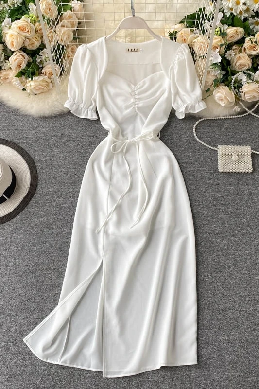 French Dress Women's 2021 New Smart Pleated V-neck Temperament Slim Over the Knee Split Dress Skirt
French Dress Women's 2021 New Smart Pleated V-neck Temperament Slim Over the Knee Split Dress Skirt
