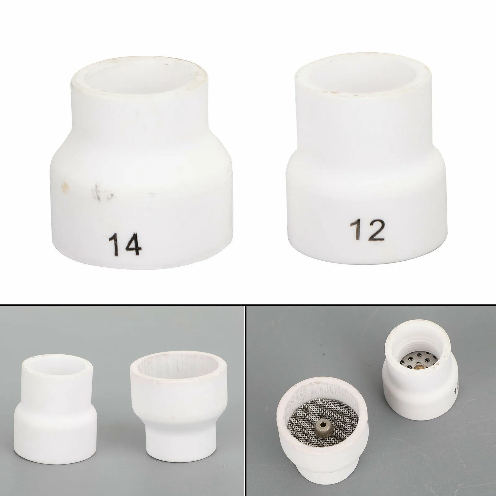 2 Pcs Large Ceramic Cup #12 #14 For TIG Welding Torch WP-9/20/25/17/18/26 TIG Welding Ceramic Cup White
2 Pcs Large Ceramic Cup #12 #14 For TIG Welding Torch WP-9/20/25/17/18/26 TIG Welding Ceramic Cup White