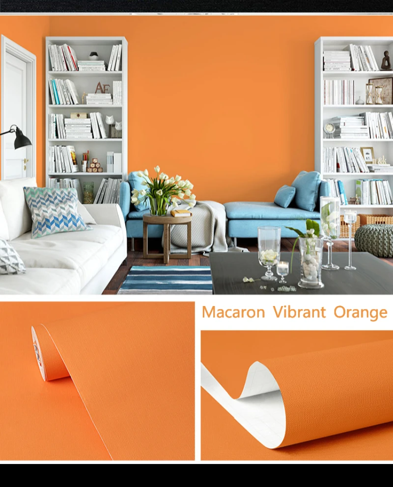 10M Waterproof Self Adhesive Wallpaper Solid Textured Vinyl Contact Paper For Living room Bedroom Hotel Decoration Macaron Color
10M Waterproof Self Adhesive Wallpaper Solid Textured Vinyl Contact Paper For Living room Bedroom Hotel Decoration Macaron Color