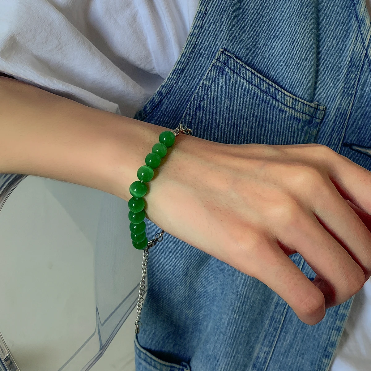 IngeSight.Z Luxury Green Color Beaded Bracelets Bangles Punk Titanium Steel Chain Couple Friendship Bracelets for Women Jewelry
IngeSight.Z Luxury Green Color Beaded Bracelets Bangles Punk Titanium Steel Chain Couple Friendship Bracelets for Women Jewelry