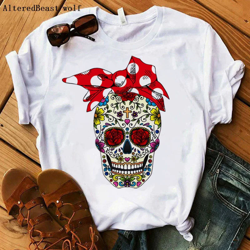 2020 Women New Fashion Skull Bandana Mom Casual T Shirt Skull Mama O-neck T-shirt Female Short Sleeve Funny Tshirt 90s
2020 Women New Fashion Skull Bandana Mom Casual T Shirt Skull Mama O-neck T-shirt Female Short Sleeve Funny Tshirt 90s