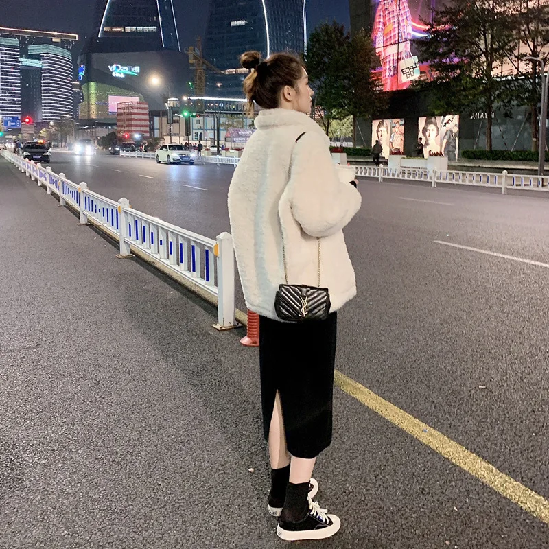 Winter Coat Women Warm Faux Fur Lambswool Plush Coats Korea Fahion Female Outerwear Clothing Ladies Cardigans Short Jacket
Winter Coat Women Warm Faux Fur Lambswool Plush Coats Korea Fahion Female Outerwear Clothing Ladies Cardigans Short Jacket