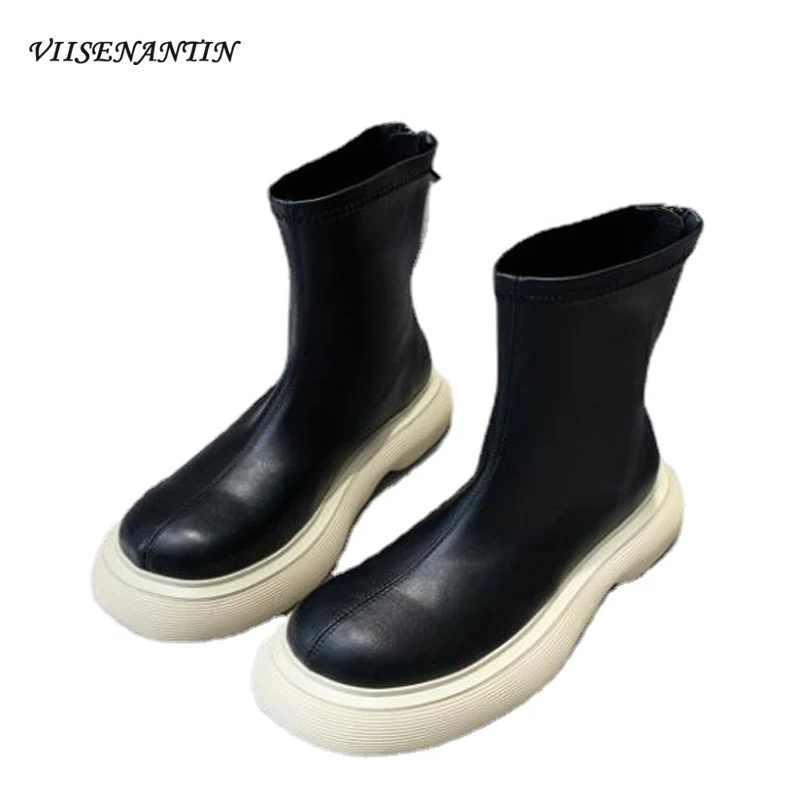 Trend Patent Leather Thick-soled Stretch Boots Ankle Boots 2021 New Genuine Leather British Style Personality Chelsea Boots
Trend Patent Leather Thick-soled Stretch Boots Ankle Boots 2021 New Genuine Leather British Style Personality Chelsea Boots