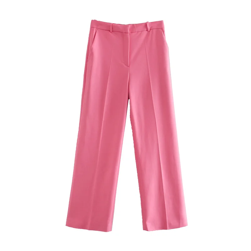 Casual Women's Pants Female Wide Leg Trousers Fashion High Waist Bottle Pink loose Long Suit Pants
Casual Women's Pants Female Wide Leg Trousers Fashion High Waist Bottle Pink loose Long Suit Pants