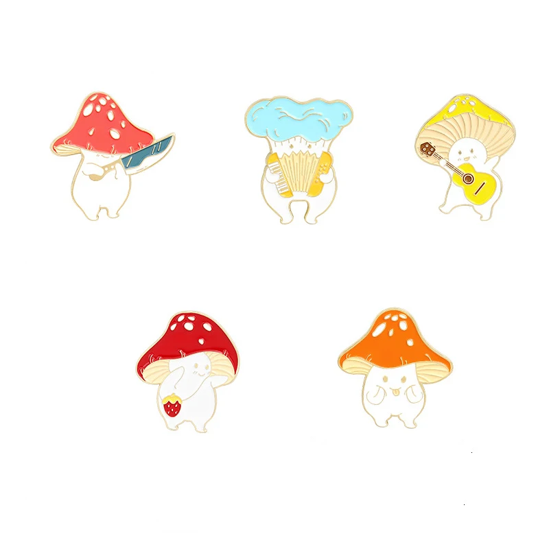 Набор эмалированных булавок с изображением гриба, 5 шт.
Набор эмалированных булавок с изображением гриба, 5 шт.
