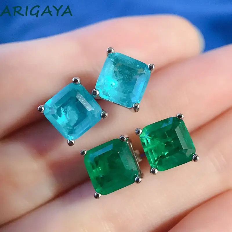 100% 925 Sterling Silver 7x7mm Lab Paraiba Tourmaline Emerald Gemstone Stud Earrings For Women Gifts Fine Jewelry Wholesale
100% 925 Sterling Silver 7x7mm Lab Paraiba Tourmaline Emerald Gemstone Stud Earrings For Women Gifts Fine Jewelry Wholesale