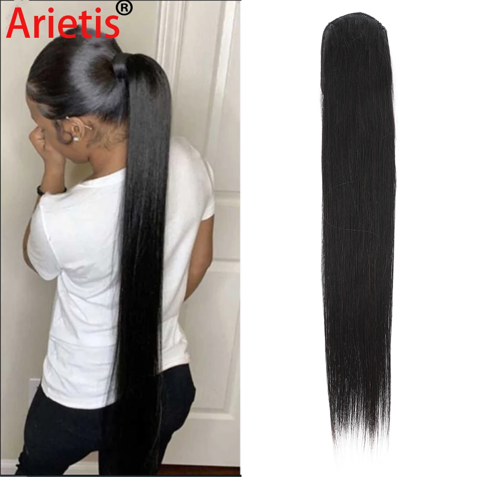 Arietis Malaysian 100% Remy 8"-26" Natural Black Straight Clip In Drawstring Ponytail Human Hair Extension For White Women 
Arietis Malaysian 100% Remy 8"-26" Natural Black Straight Clip In Drawstring Ponytail Human Hair Extension For White Women