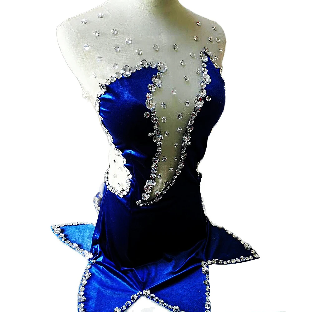 Velvet Rhinestones Shining Dress Perspective Mesh Gauze Mini Dress Party Evening Costume Women Ladies Dance Costume Stage Wear
Velvet Rhinestones Shining Dress Perspective Mesh Gauze Mini Dress Party Evening Costume Women Ladies Dance Costume Stage Wear