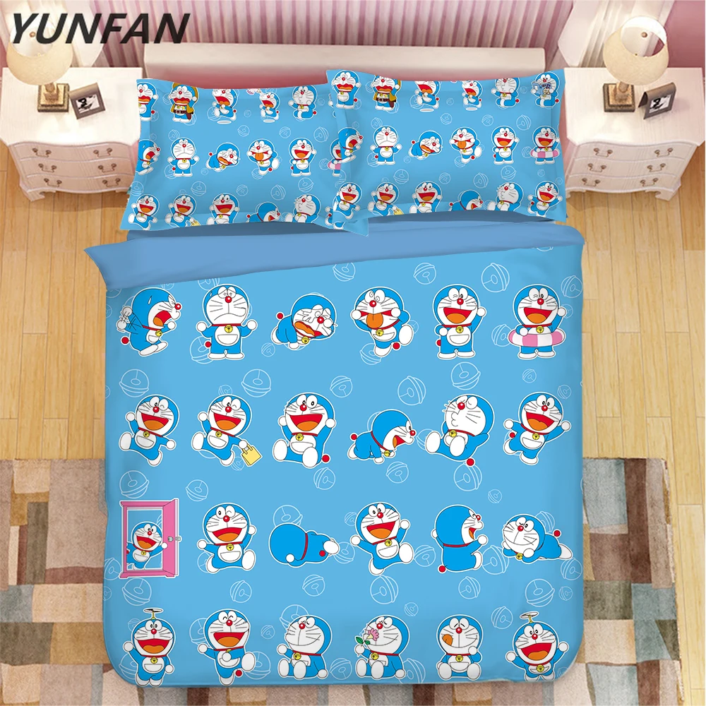 3D doraemon Bedding sets twin full queen king Quilt Cover Pillow Case 3pcs cartoon bedclothes single double duvet cover sets
3D doraemon Bedding sets twin full queen king Quilt Cover Pillow Case 3pcs cartoon bedclothes single double duvet cover sets