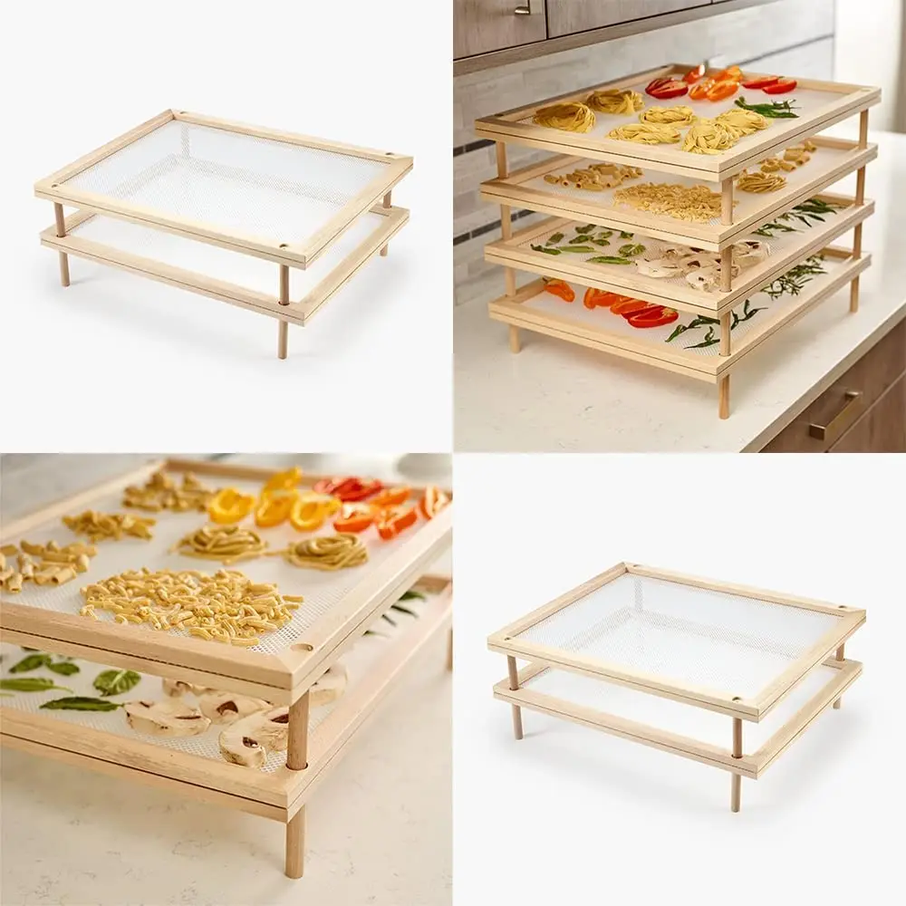 Herb Drying Rack Pasta Drying Rack Stackable Food Dryer With Net Suitable For Household Kitchen Food and Vegetable Dehydration
Herb Drying Rack Pasta Drying Rack Stackable Food Dryer With Net Suitable For Household Kitchen Food and Vegetable Dehydration